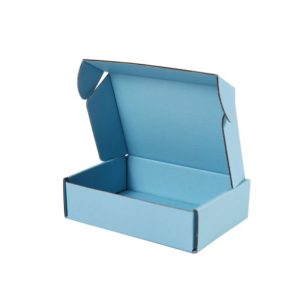 Kraft Paper & Corrugated Paper Blue Flat Fold Rigid Box OEM ODM