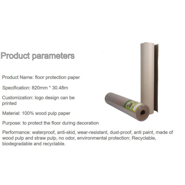 Buy SGS Reusable 32inx50ft Temporary Floor Protection Paper at wholesale prices