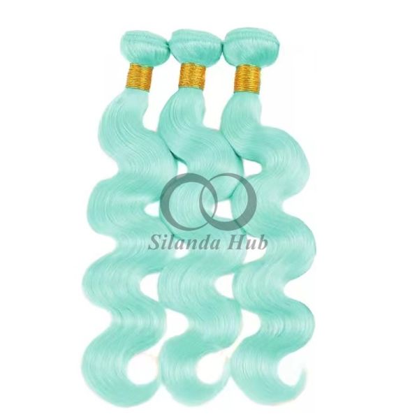 Green Body Wave Remy Human Hair Bundles Sew In Weave Bundles Brazilian Bundle