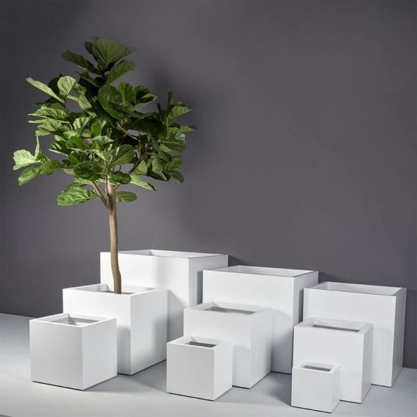 Fiberglass Plant Pot With Variety Of Sizes Fiberglass Flower Planters Matte Finished Customized