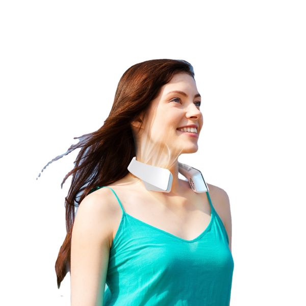 Stay Cool and Comfortable with Three Wind Speed Mini Rechargeable Hanging Neck Fan