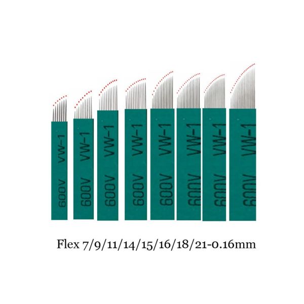 PCD Permanent Makeup Eyebrow Tattoo Needles For Manual Tattoo Pen 16 Pin Needle