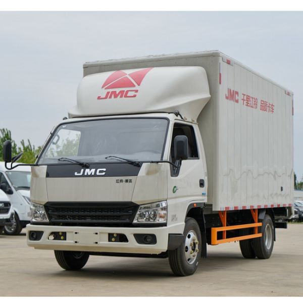 Factory Customized 4X2 130HP JMC Truck Van Trucks Cargo Van Truck With 4.2Meter Cargo Boxes