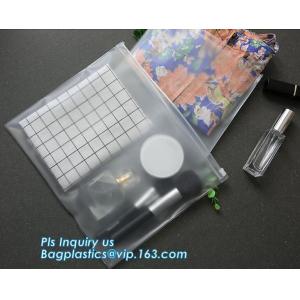 Flat Pouch Bag Type Clear PVC Plastic Slider k bag, swimwear packaging eva bags