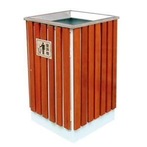 Wood Craft Outdoor Recycling Plastic Trash Can