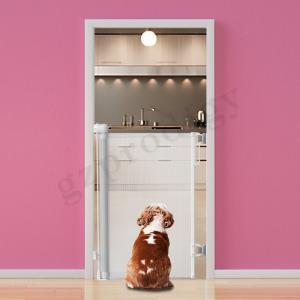 Extra Width Black Retractable Baby Gate Easy Roll Up Safety Gate For Children