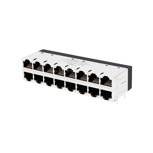 Buy LPJG87012CNL 1000 Base-T Ethernet RJ45 2x8 Port Magnetic Connectors With PoE Without LED at wholesale prices