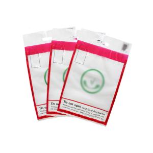 Quality Perfect Printing Custom Tamper Evident Bag Waterproof With Sequential Numbering for sale