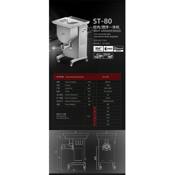 Professional Home Meat Grinder Easy Operation Chicken Grinding Machine