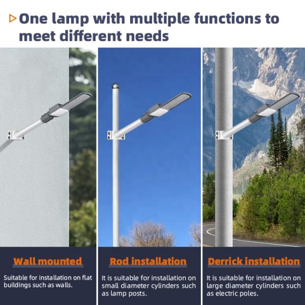 IP65 Waterproof LED Solar Street Lights 220V 200W Aluminium Die Casting