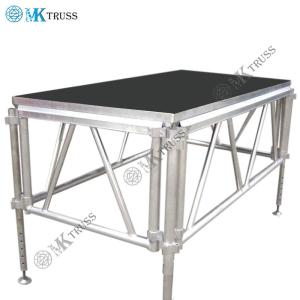 Assembly 4'x8' Adjustable Event Stage Platform with Black and Customized Design