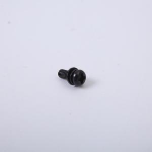 Iron Plated Black Zinc Slotted Round Head Screw , Pan Cross Head Screw Washer