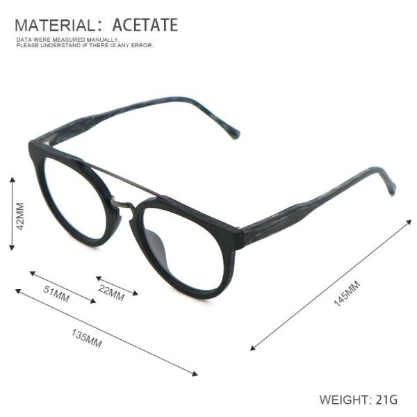 Latest Styles Wood Copy Acetate Retro Optical Glasses Frame MR 09