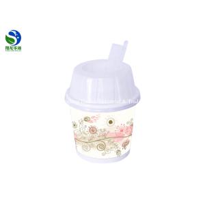 300ml Paper Ice Cream Cups Red White Disposable Ice Cream Containers