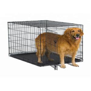 Customized Powder Coated Black Color Round Pipe Dog Kennel Size 6'H x 4'L x 8'W
