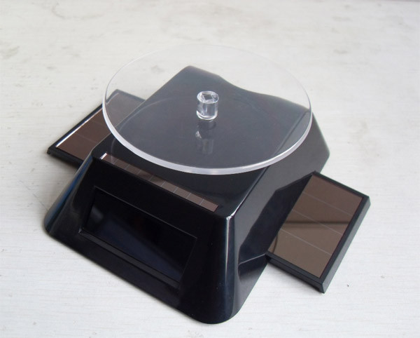 Rechtslauf / linkslauf mode ABS solar Rotary display holder with retractable