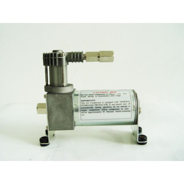 Buy Single 120psi Chrome Air Suspension Pump 12 Volt Stainless Lead Hose YURUI 6273R at wholesale prices