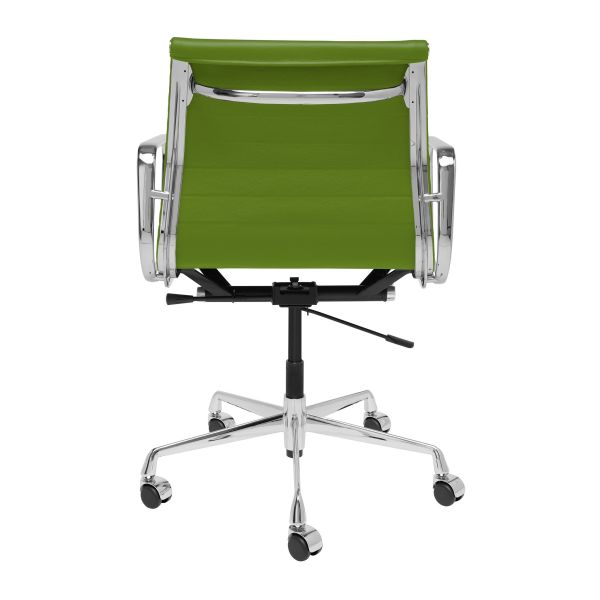 Executive Ribbed Office Chair / Green Swivel Desk Chair Environmentally Friendly
