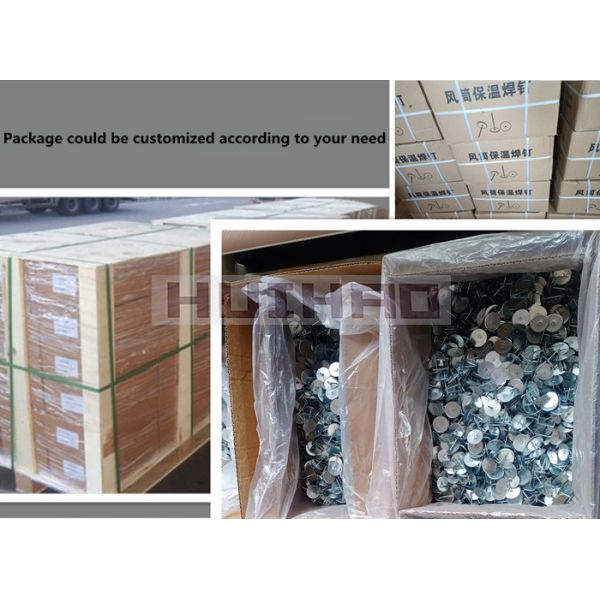 12 Gauge Capacitor Discharge Cup Head Weld Pins For Fastening Insulation Onto A Metal Surface