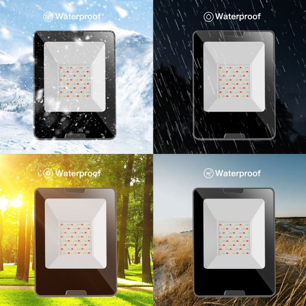 Waterproof Outdoor RGB LED Floodlight Smart IP66 LED Flood Light 100W
