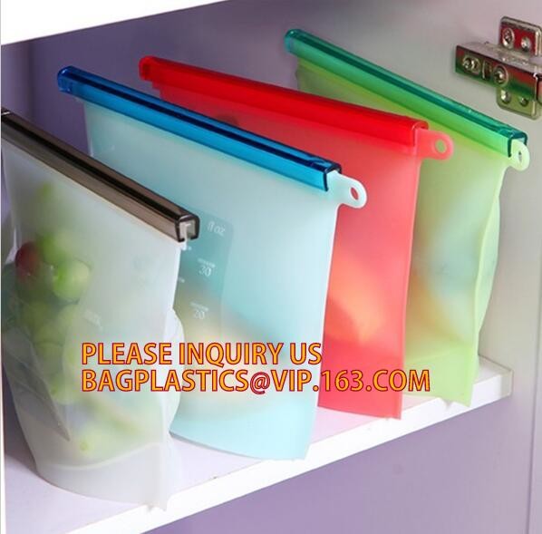 Refrigerated Cooler Reusable Silicone Food Bag, Preservation Storage Container
