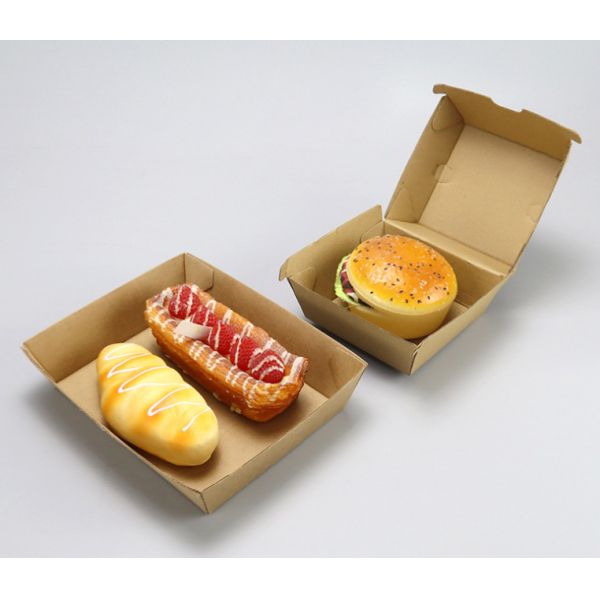 Stackable custom burger box with ventilation holes eco-friendly and customizable