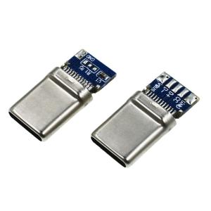5Pin USB 3.1 2.0 Type C Male Connector C-C 10NF With PCB