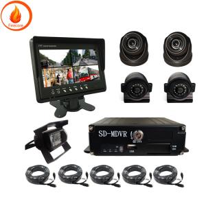 VGA Vehicle Camera Monitoring System hemispherical 5 Way Truck DVR Recorder