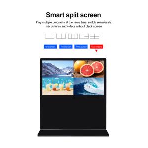 Wifi Touch Screen Digital Signage Kiosk 85 Inch Floor Standing LCD Advertising