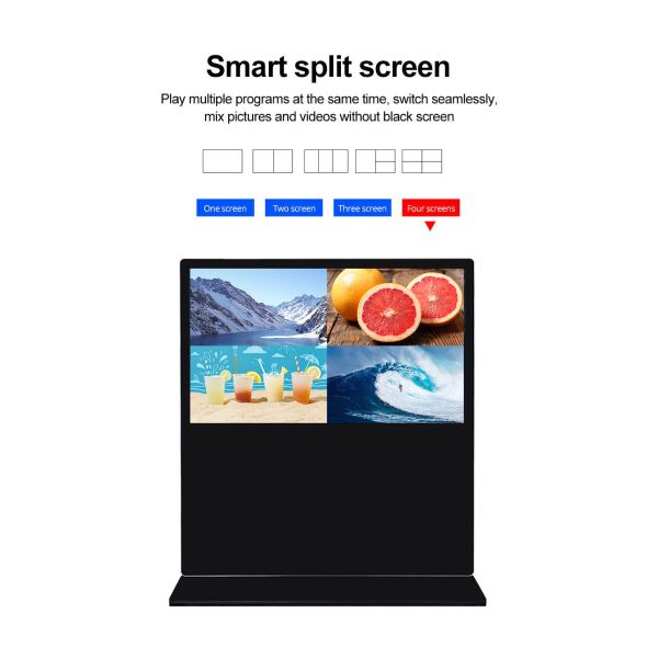 Wifi Touch Screen Digital Signage Kiosk 85 Inch Floor Standing LCD Advertising Player