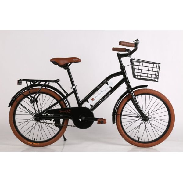 CE standard steel 24/26 inch London style city bike with basket, shimano 6/7 speed and Cowhide seat