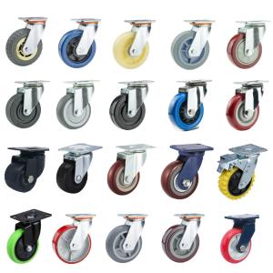 Double Bearing Surface PVC Caster Wheel Fix Without Brake Load 100kg/110kg/130kg