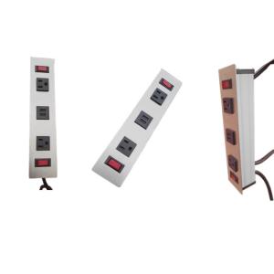 Metal Tabletop Furniture Power Outlet 2 USB Charger & 2 Socket With Individual