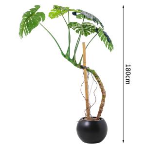 Durable Furniture Pot Artificial Monstera Plants For Garden