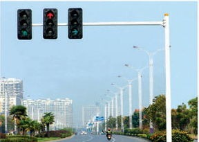 Buy Q235 Steel Material 3mm Road Sign Traffic Signal Pole With Double Outreach Arms at wholesale prices