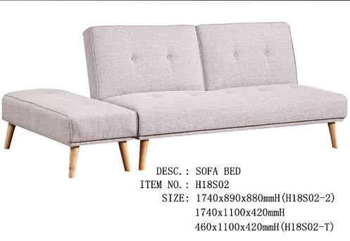 Simple Ottoman Pure Foam Filling Functional Sofa Bed For Bedroom 460 * 1100 *