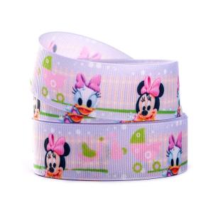 Custom Anime Characters Logo Heat Transfer Printed Polyester Satin Ribbon