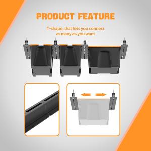 Adjustable Width Folding Rack for Overhead Garage Storage Classification Folding