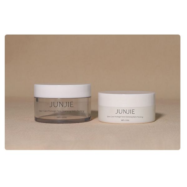 100g 50g Refillable Cosmetic Container With PET Flip Cap Clear Skincare Cream Makeup Butter Jar