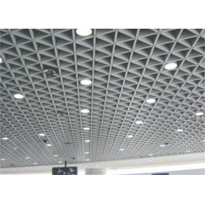 suspended decorative Metal Grid Ceiling aluminum Triangle For stadiums / subway