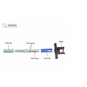 High Success Rate FTTH SC UPC Fast Connector 0.2 DB Insert Loss Easy Install