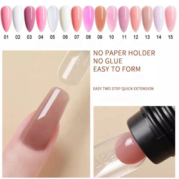 Nails Supplies Wholesale Regular Color Sculpture Nail Extension Poly Gel Nail Set for Salon Shop
