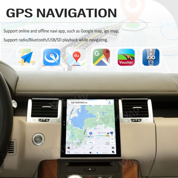 Viknav Car Radio For Land Rover Range Sport L320 (2009-2013)10.4 inch Head Unit Auto Stereo GPS Navigation HD LCD Touch