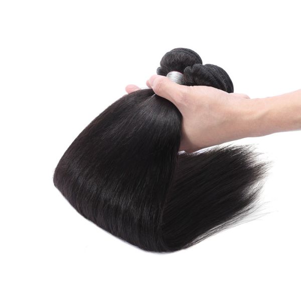 100% Straight Remy Human Hair Bundles / Natural Cuticle Aligned Hair