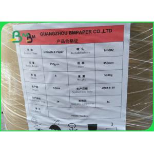 Roll Packing 350mm 370mm Uncaoted Water Absorbent Kraft Paper For Cup Coaster