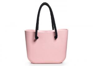Ladies Stylish Silicone Tote Bag , Waterproof Silicone Rubber Beach Bag For Travelling