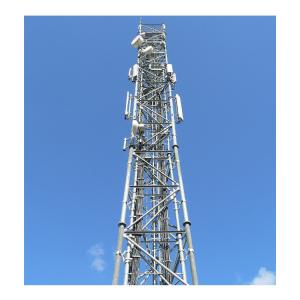 China Telecommunication Gsm Tubular Steel Tower 60 Feet on sale
