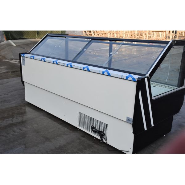 Hydraulic Straight Glass R290 Meat Refrigeration Showcase Fan Cooling