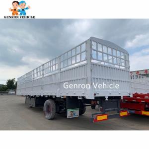 4 Axles White Storage Semi Trailer Transport For Vegetables Fruits Livestock