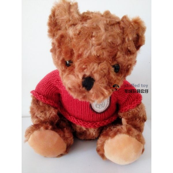 Plush Teddy Bear Gray Stuffed Toy With RED Cloth Cool Item Hot Model Animal FOR KIDS Children christmas Present New